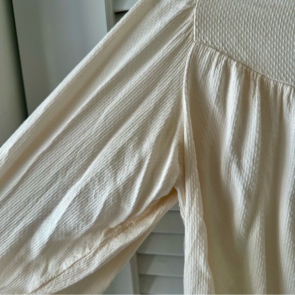 A New Day Women’s Small High Neck Peasant Top Off White - Picture 9 of 10